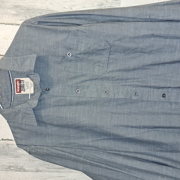 1104 Wrangler Jeans Co Button Up Shirt - Picture 2 of 4